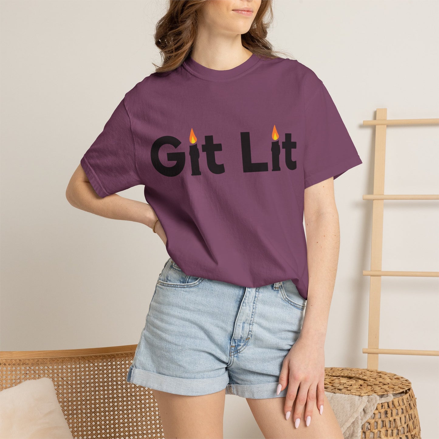 Git Lit T-Shirt — Funny Candle Graphic Tee