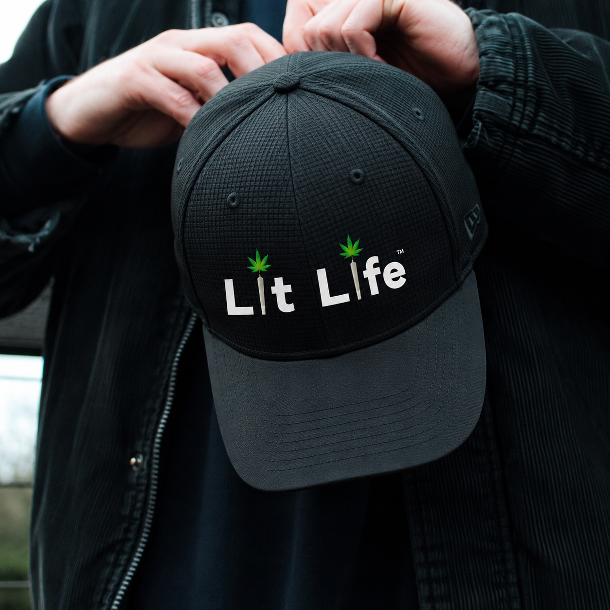 Git Lit Red Baseball Cap — 'Git Lit' Flame Embroidered Low Profile Hat