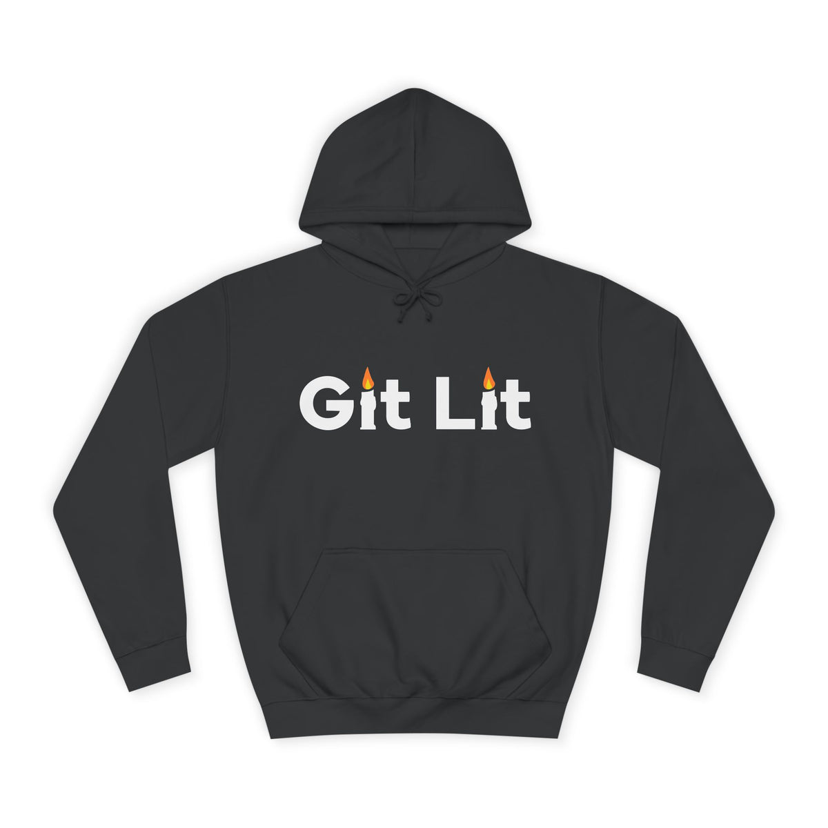 Git Lit Hoodie — Hoodie with Candle Lettering