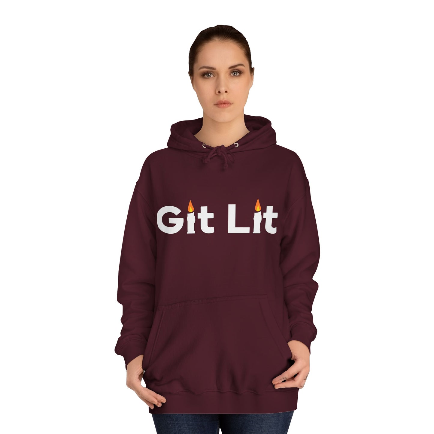 Git Lit Hoodie — Hoodie with Candle Lettering