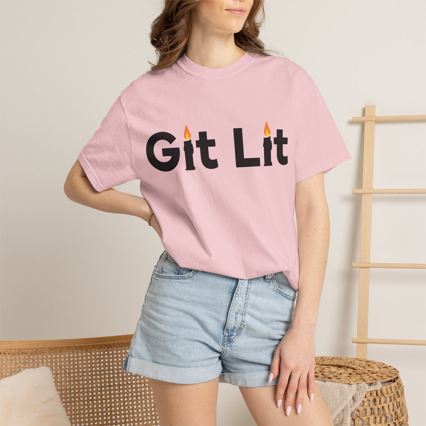 Git Lit T-Shirt — Funny Candle Graphic Tee