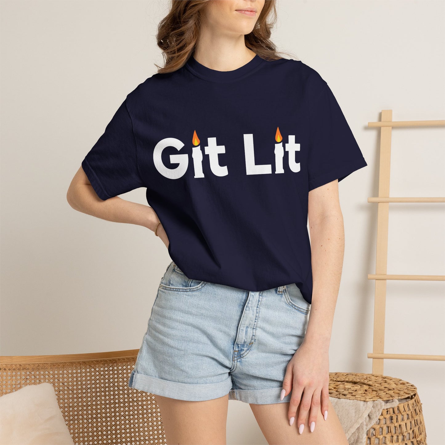 Git Lit T-Shirt — Funny Candle Graphic Tee