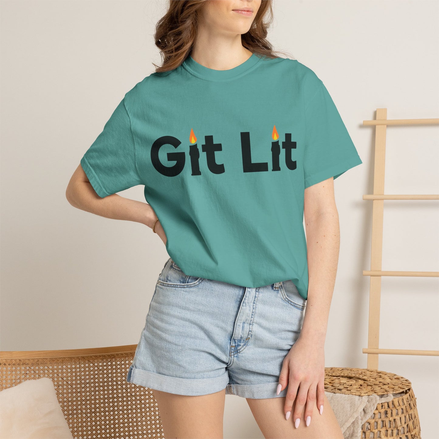 Git Lit T-Shirt — Funny Candle Graphic Tee