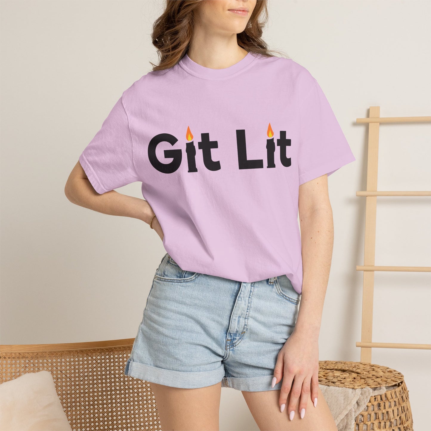 Git Lit T-Shirt — Funny Candle Graphic Tee