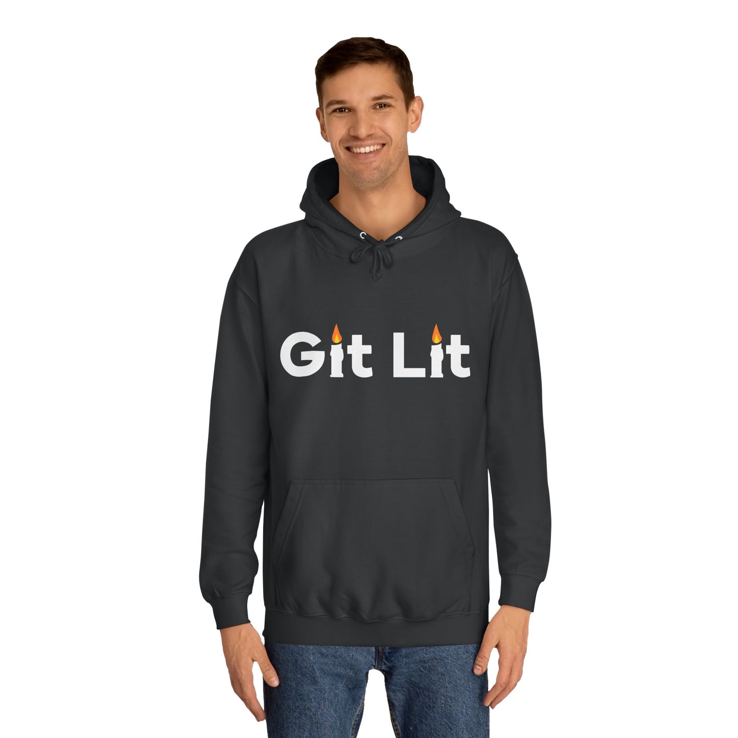 Git Lit Hoodie — Hoodie with Candle Lettering