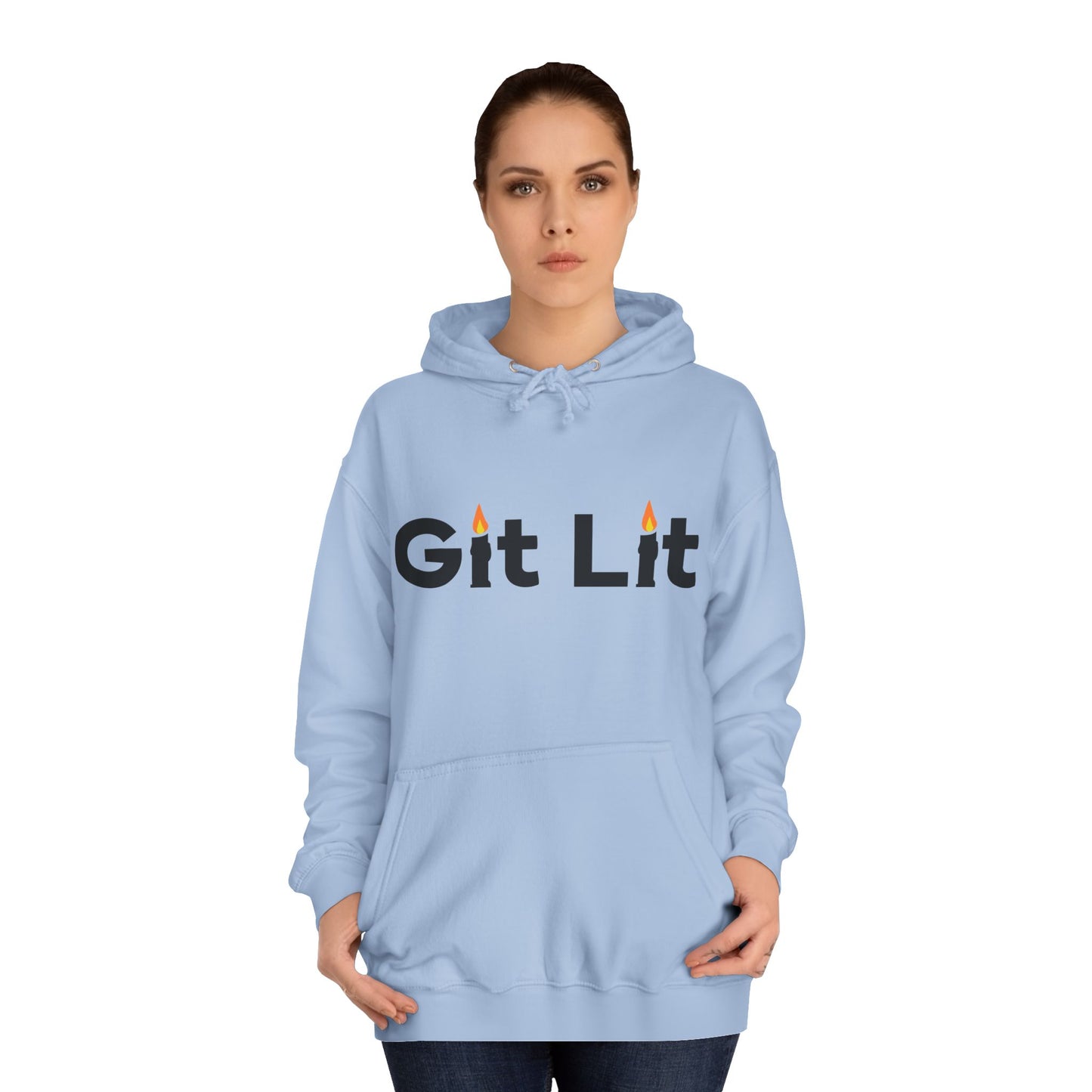 Git Lit Hoodie — Hoodie with Candle Lettering