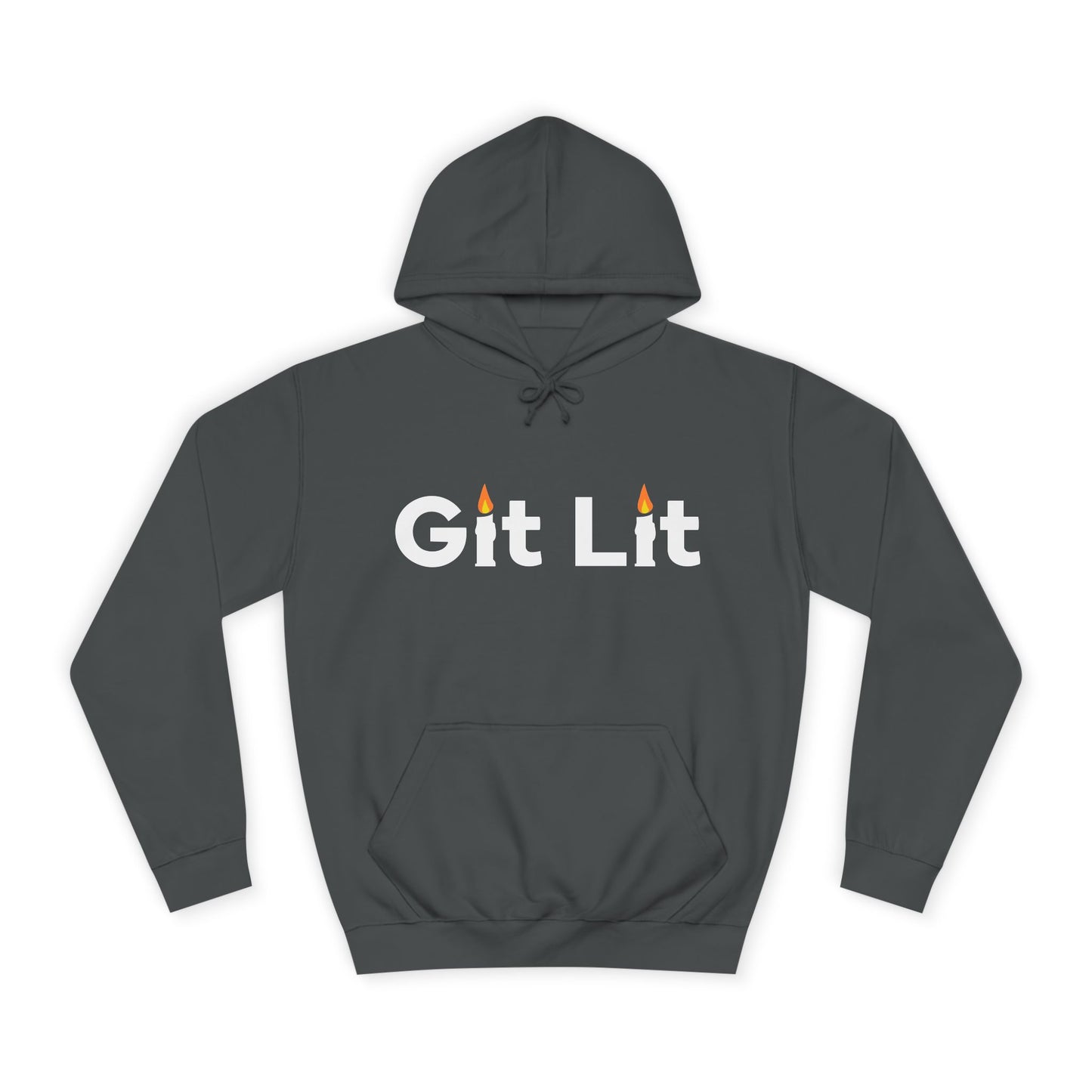 Git Lit Hoodie — Hoodie with Candle Lettering