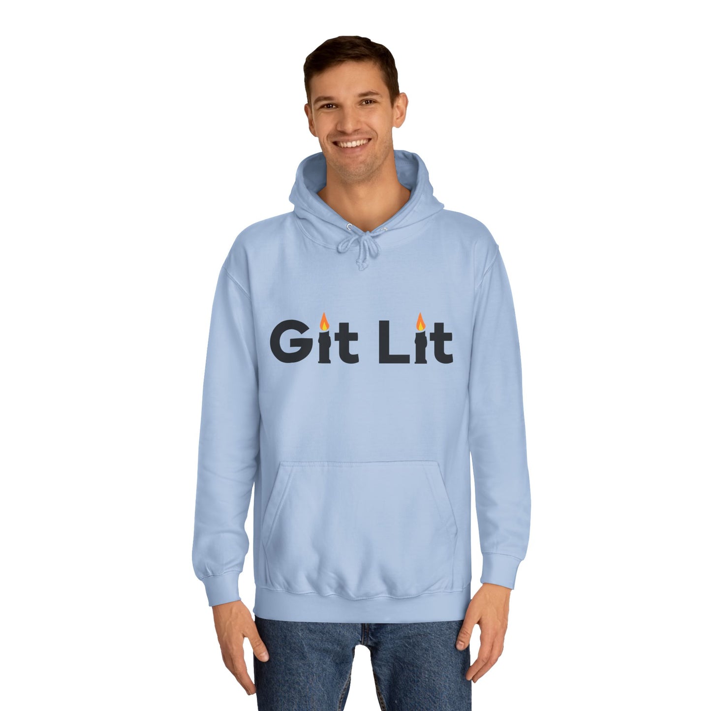 Git Lit Hoodie — Hoodie with Candle Lettering