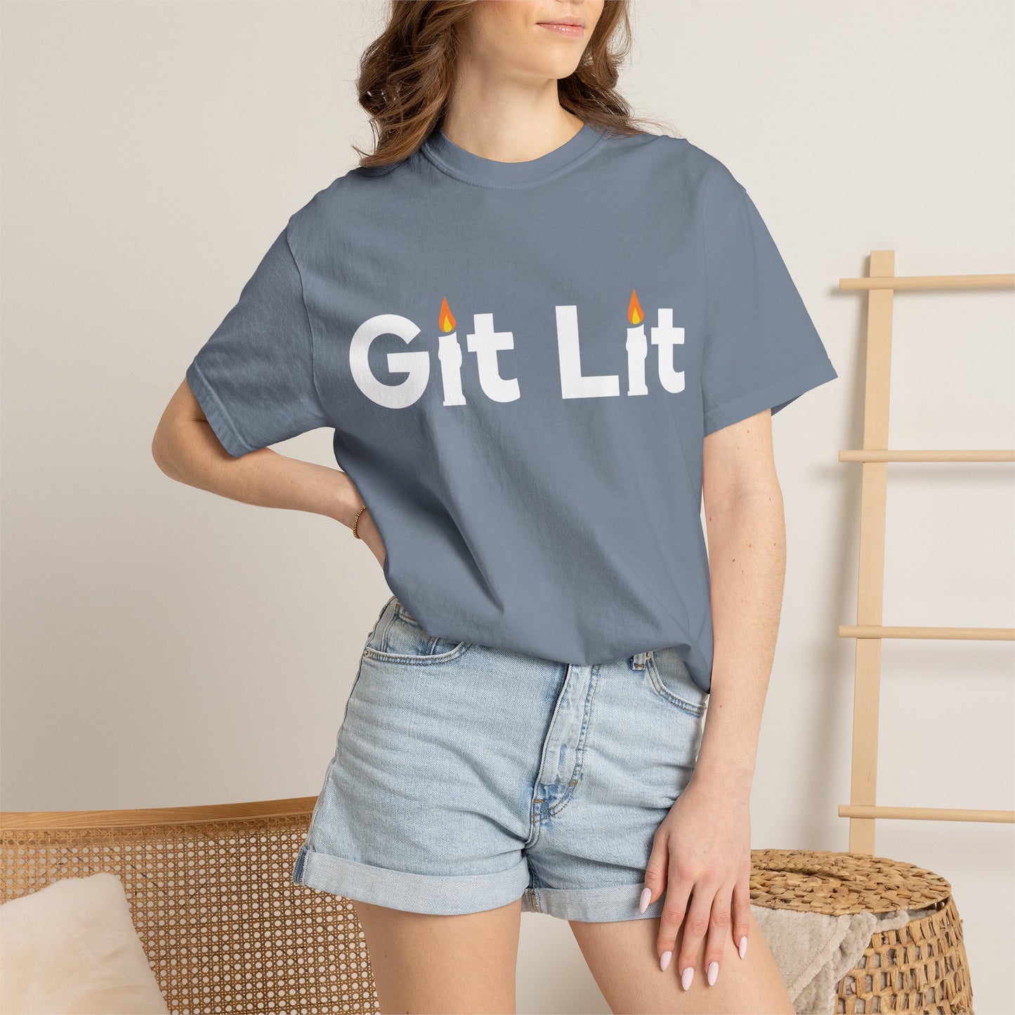 Git Lit T-Shirt — Funny Candle Graphic Tee