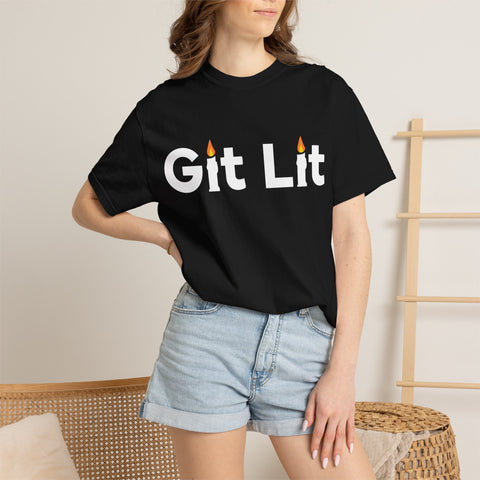 Git Lit T-Shirt — Funny Candle Graphic Tee