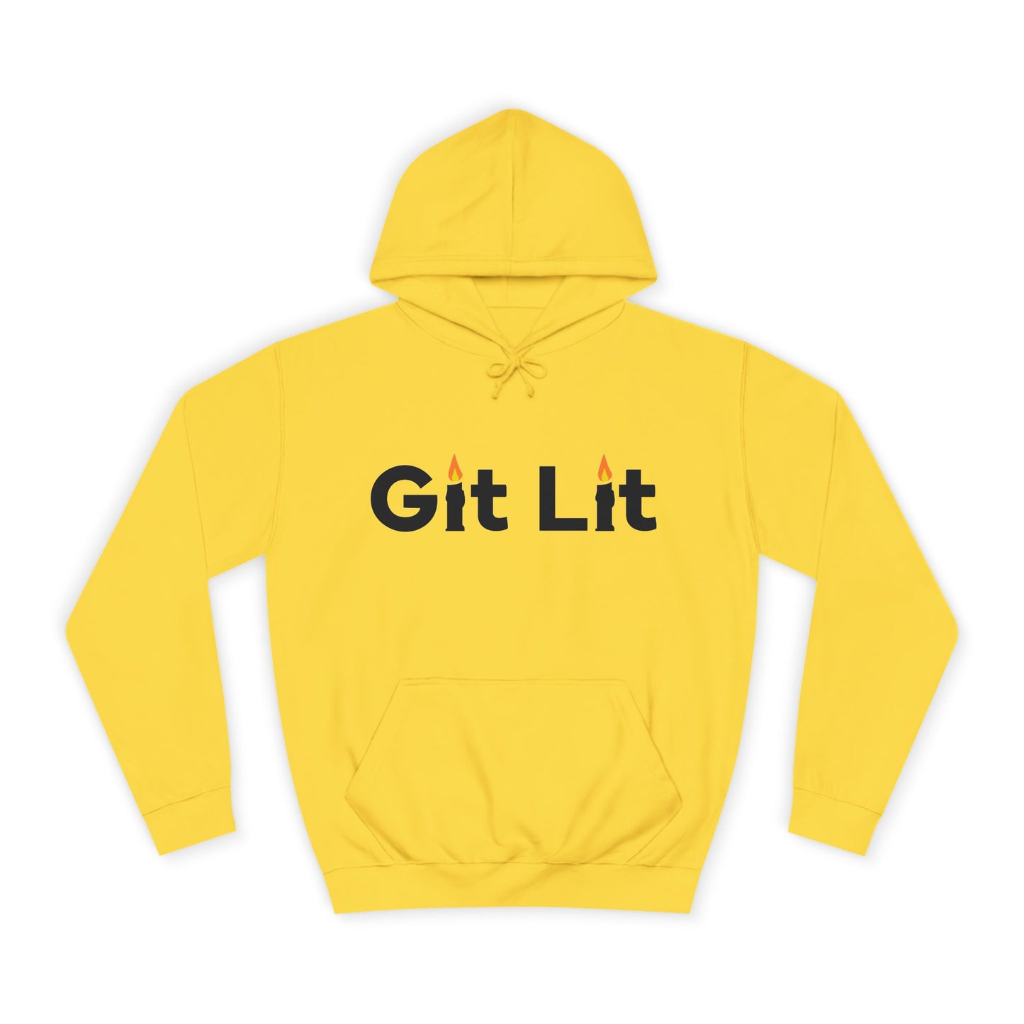 Git Lit Hoodie — Hoodie with Candle Lettering
