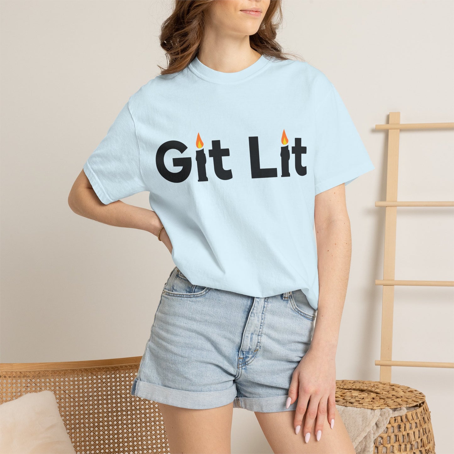 Git Lit T-Shirt — Funny Candle Graphic Tee