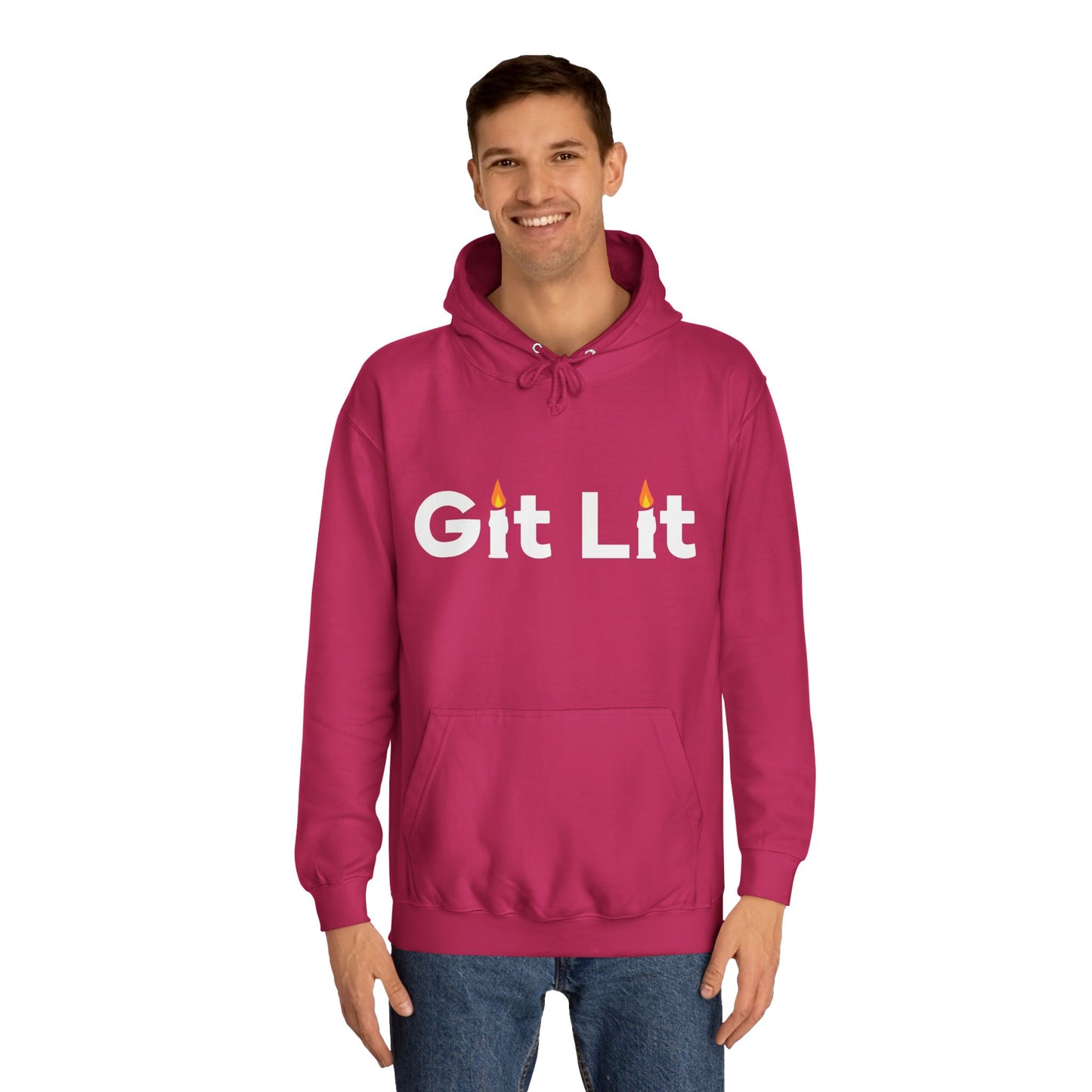 Git Lit Hoodie — Hoodie with Candle Lettering