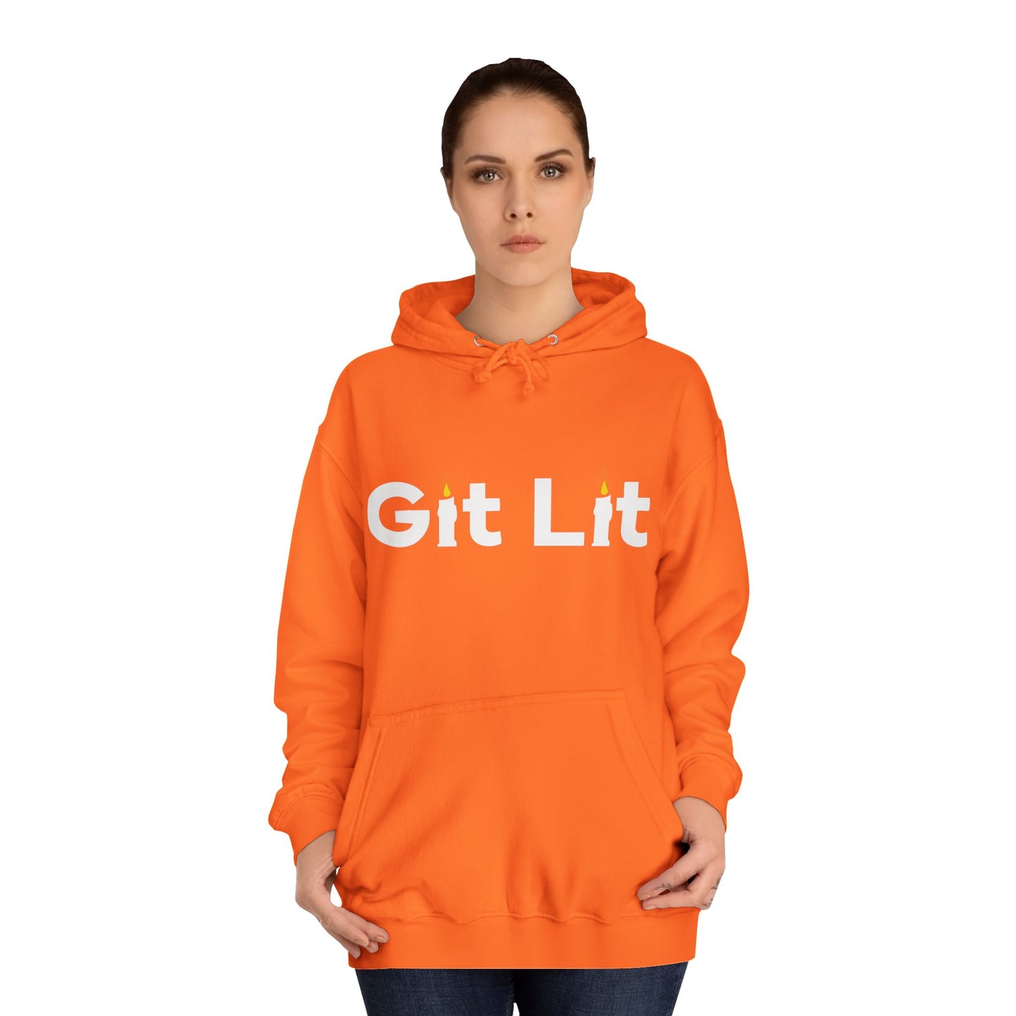 Git Lit Hoodie — Hoodie with Candle Lettering