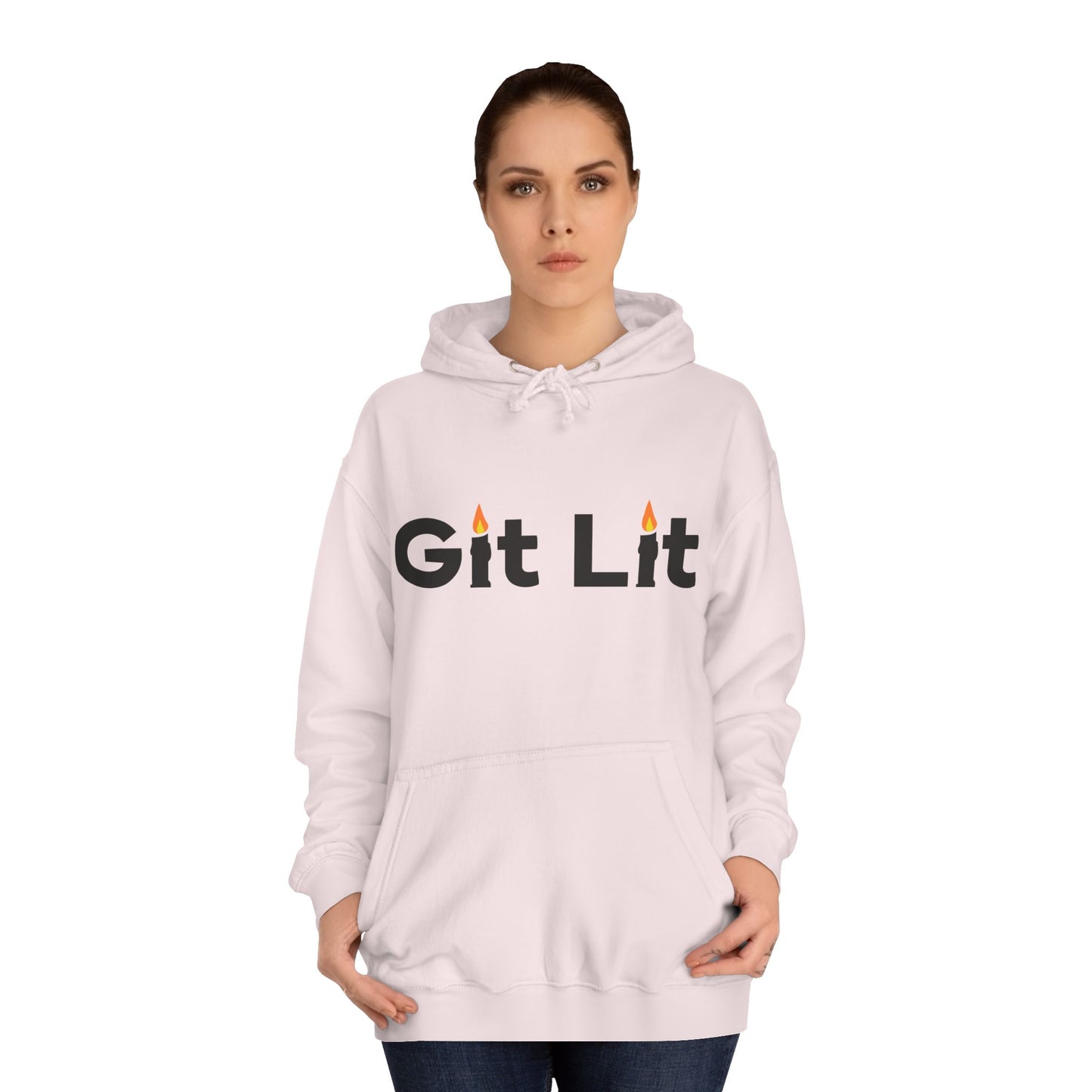Git Lit Hoodie — Hoodie with Candle Lettering