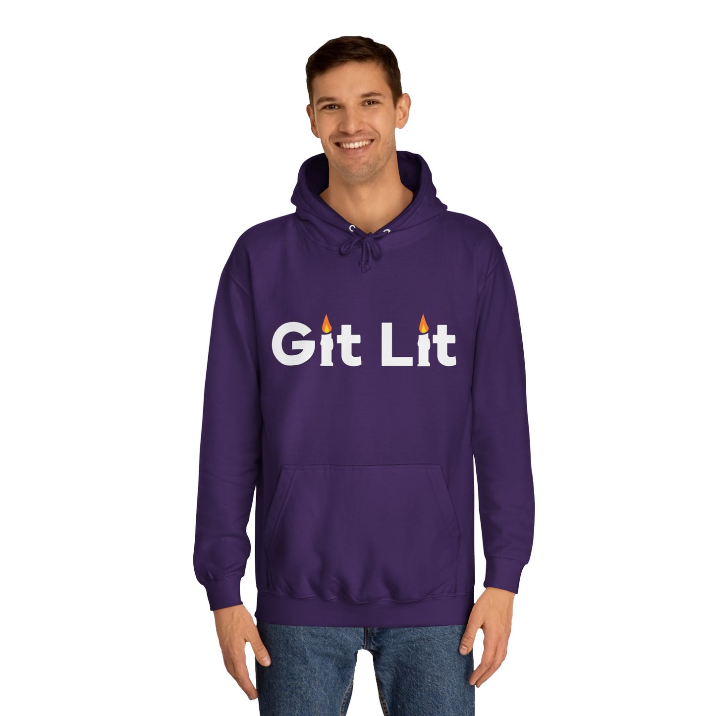 Git Lit Hoodie — Hoodie with Candle Lettering