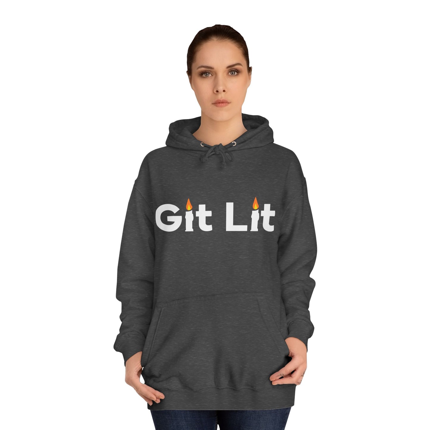 Git Lit Hoodie — Hoodie with Candle Lettering