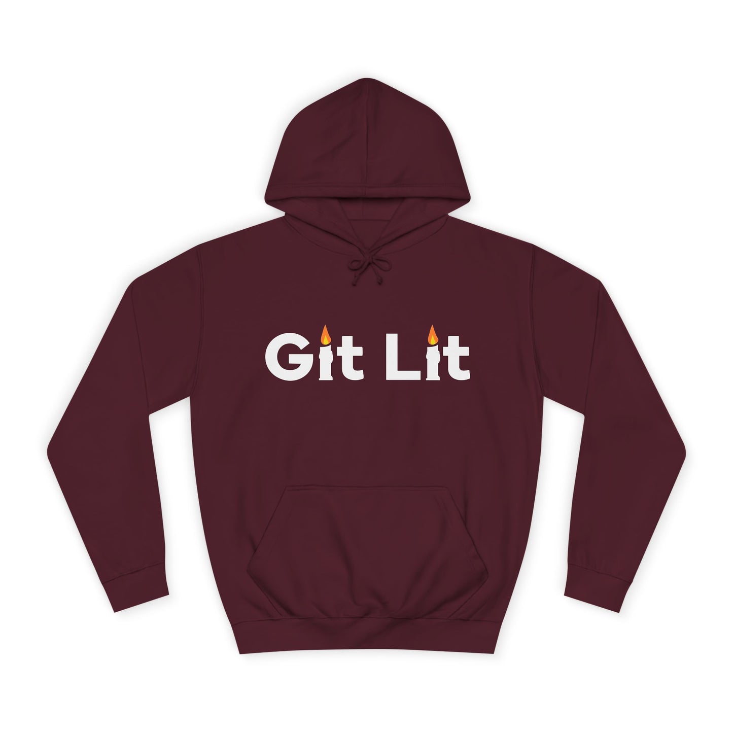 Git Lit Hoodie — Hoodie with Candle Lettering