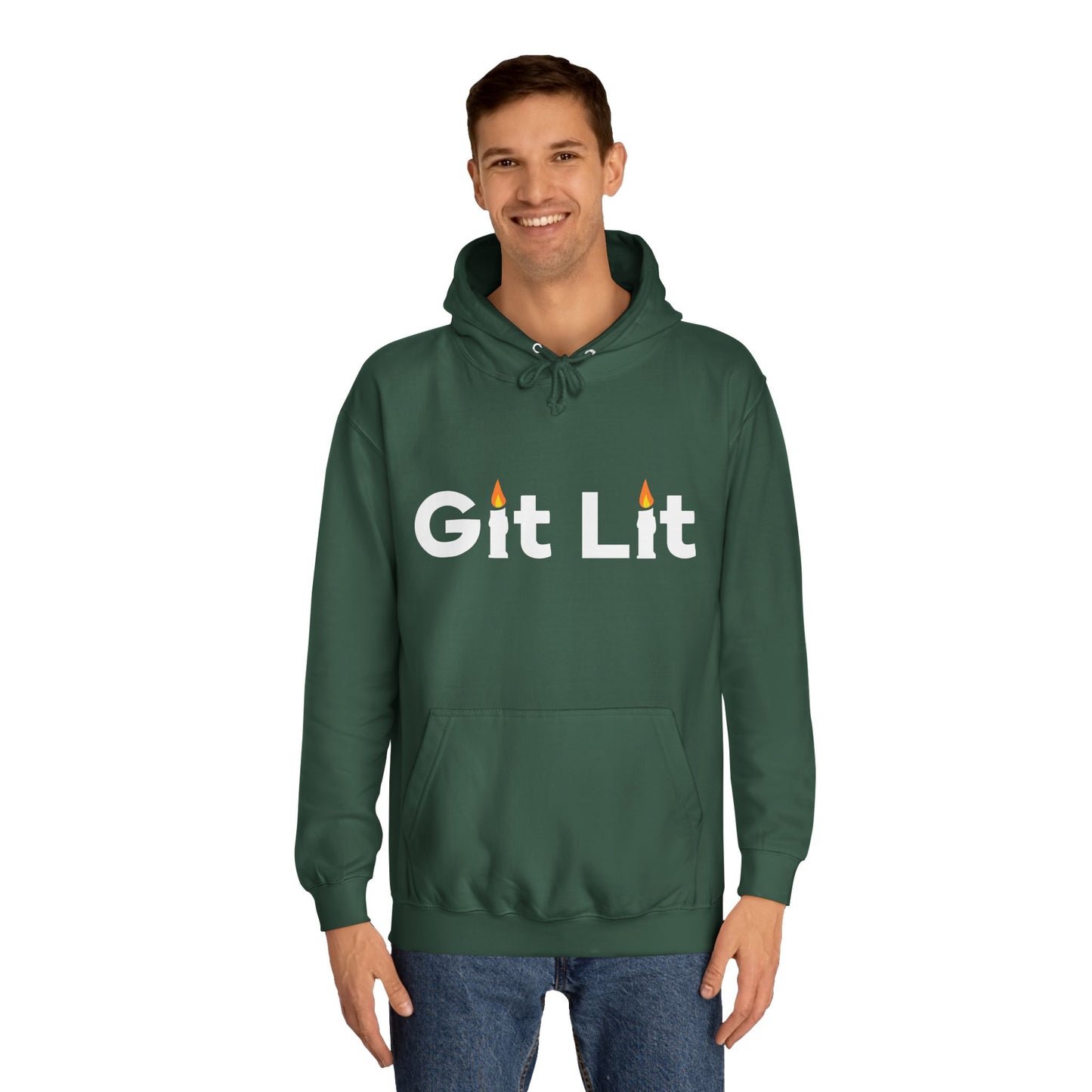 Git Lit Hoodie — Hoodie with Candle Lettering