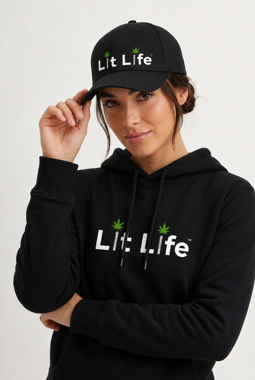 Git Lit Red Baseball Cap — 'Git Lit' Flame Embroidered Low Profile Hat
