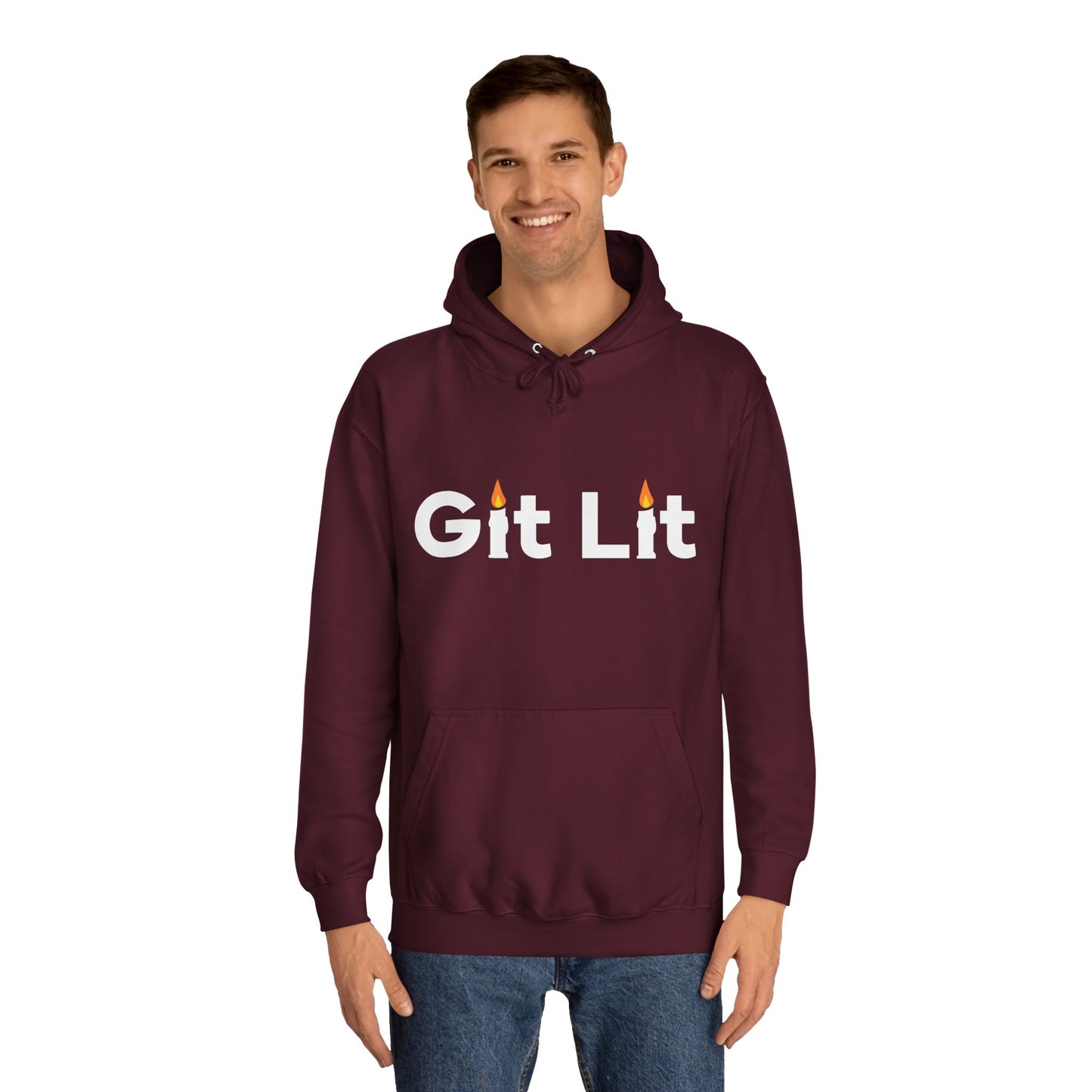 Git Lit Hoodie — Hoodie with Candle Lettering