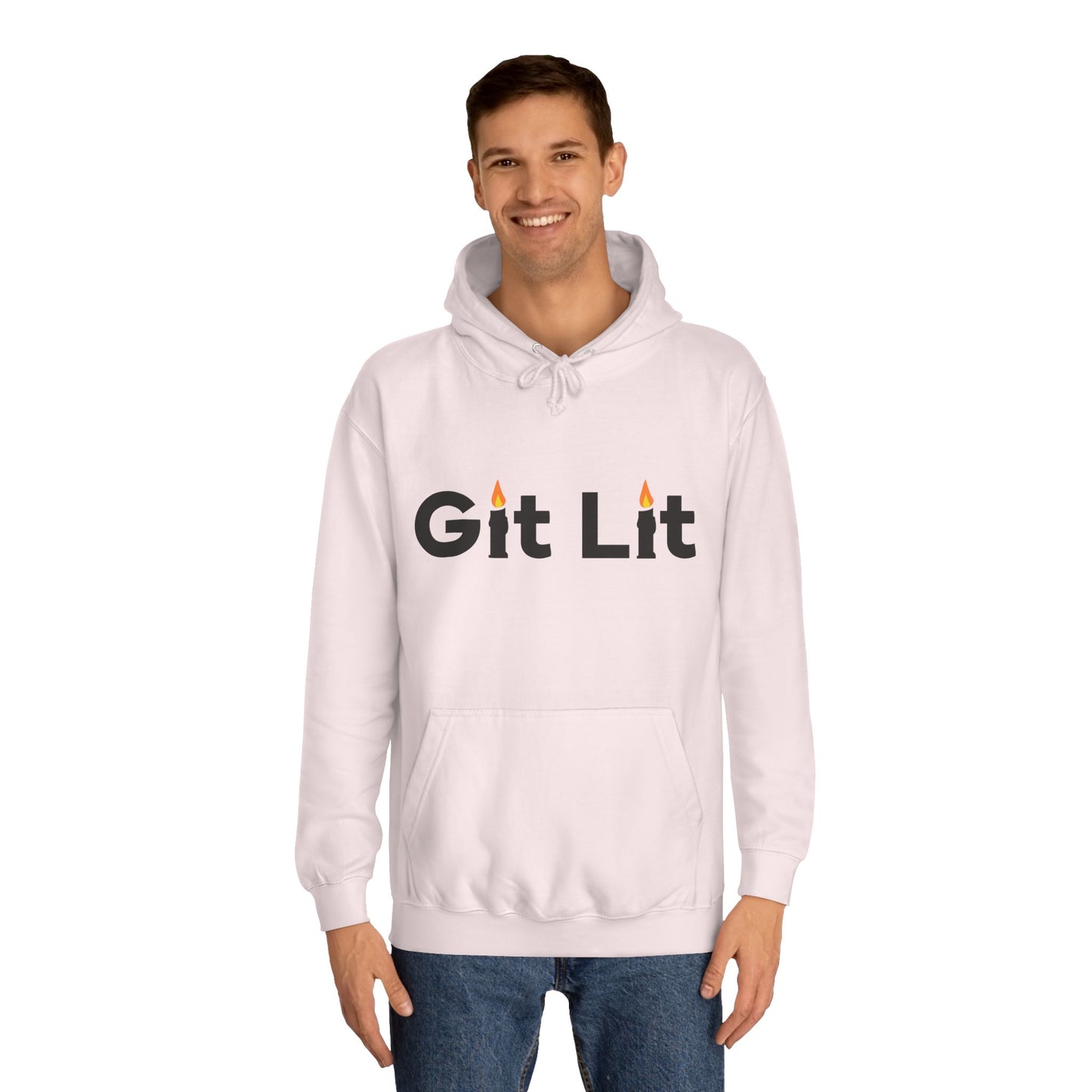 Git Lit Hoodie — Hoodie with Candle Lettering