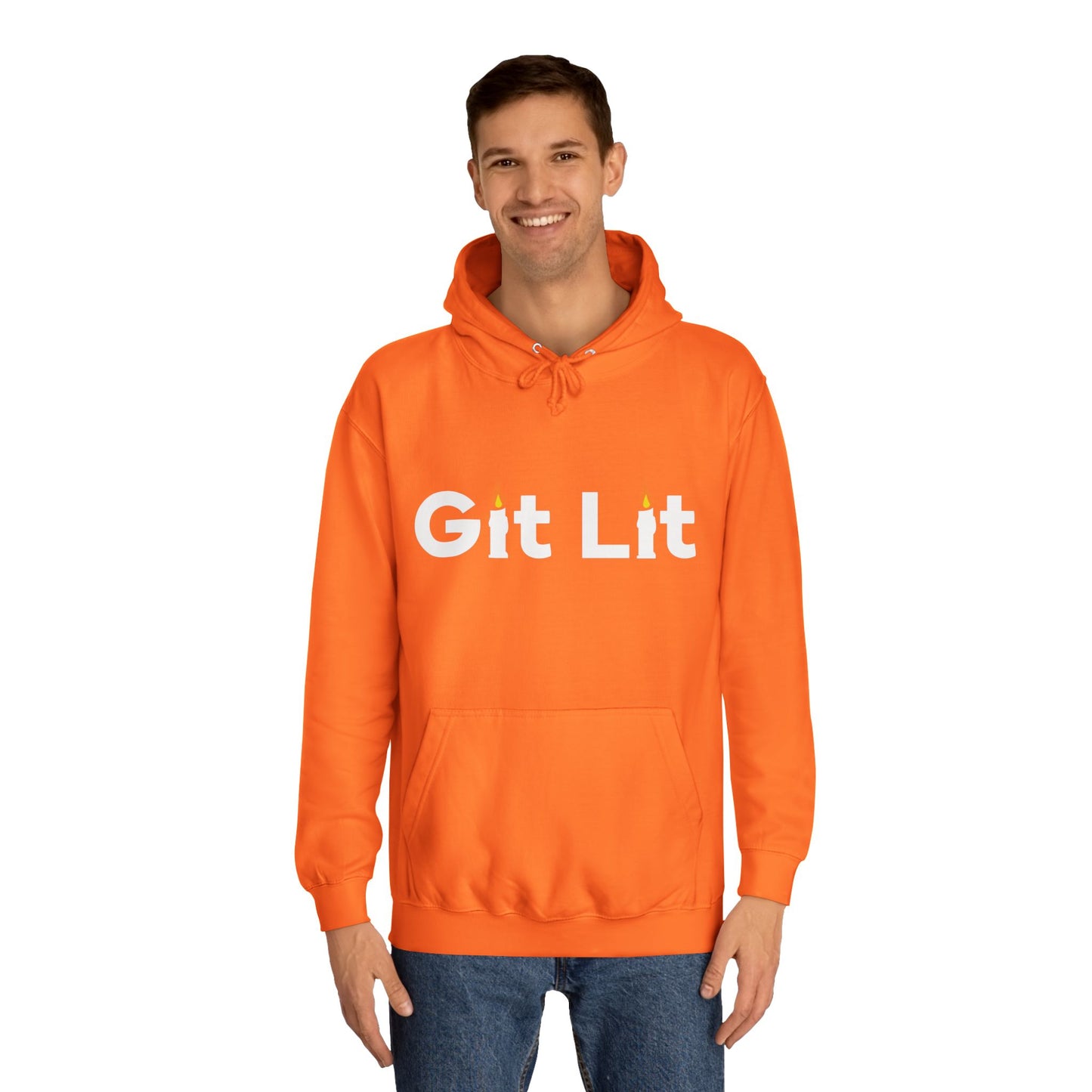 Git Lit Hoodie — Hoodie with Candle Lettering