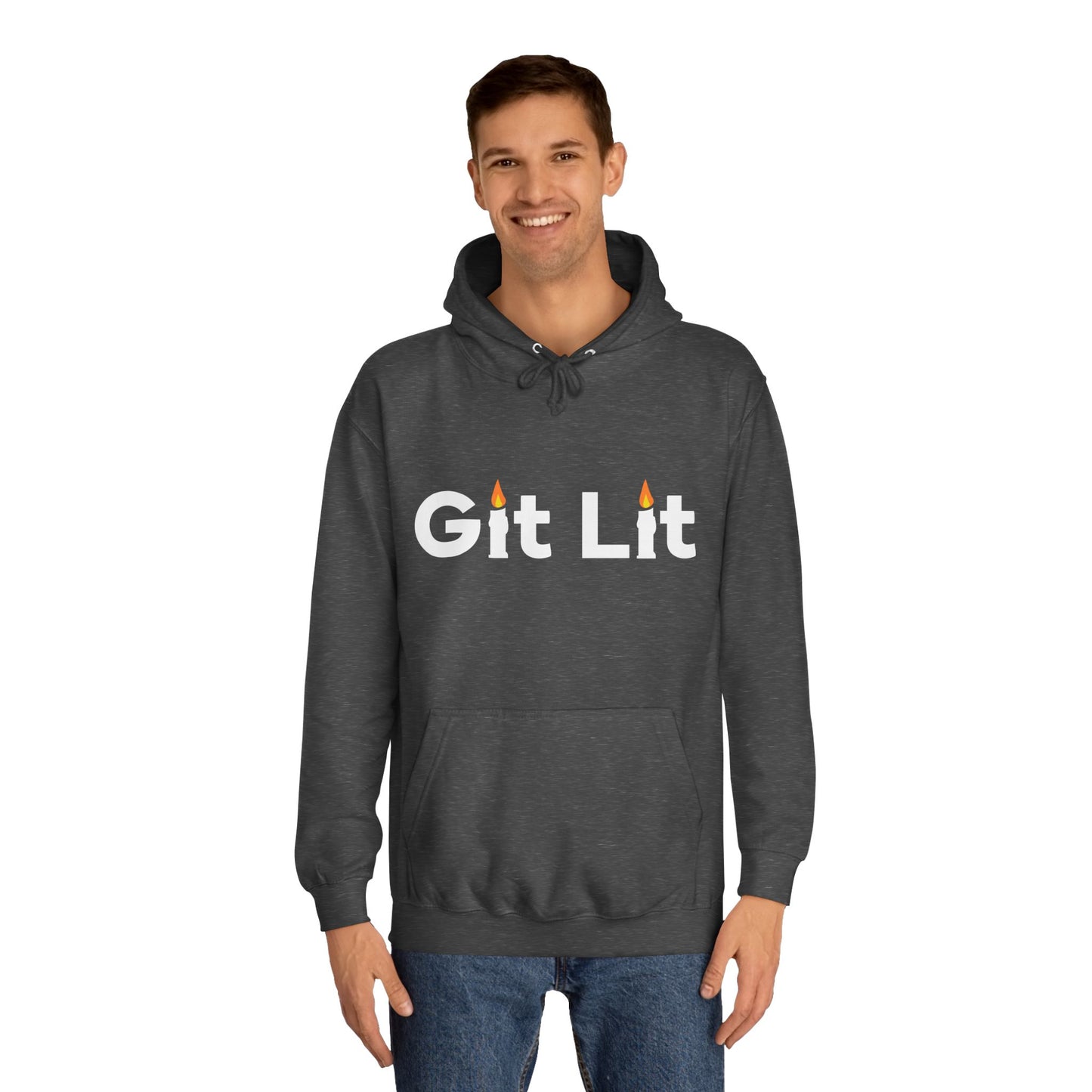 Git Lit Hoodie — Hoodie with Candle Lettering