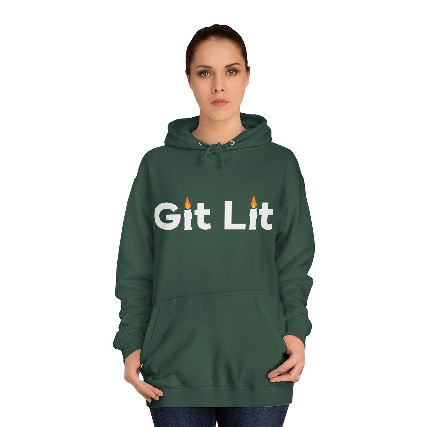 Git Lit Hoodie — Hoodie with Candle Lettering