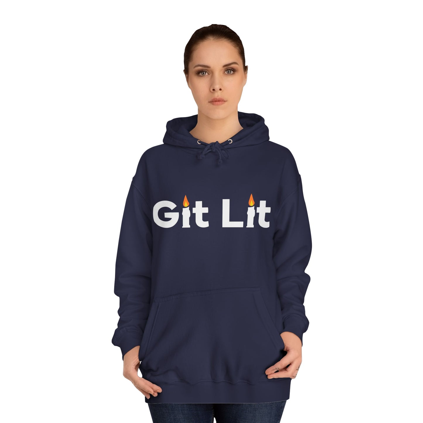 Git Lit Hoodie — Hoodie with Candle Lettering