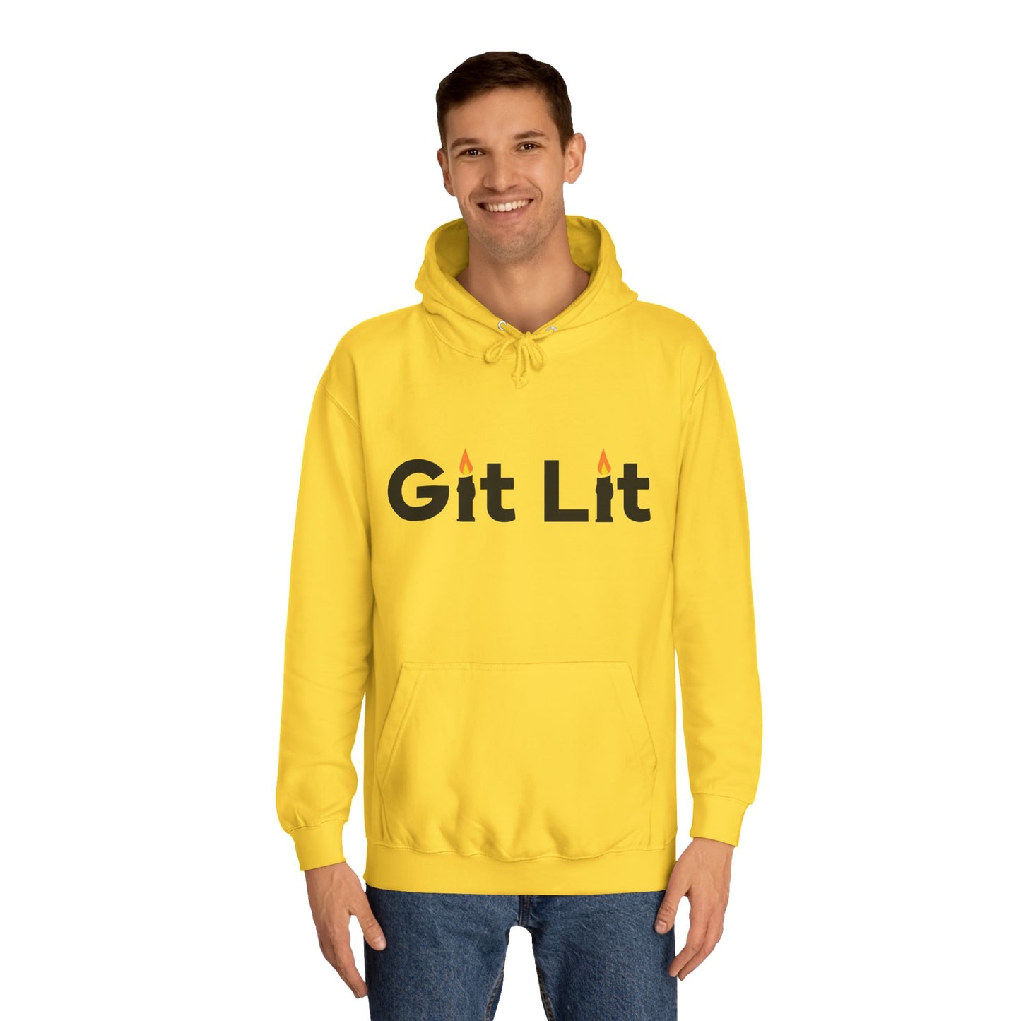 Git Lit Hoodie — Hoodie with Candle Lettering