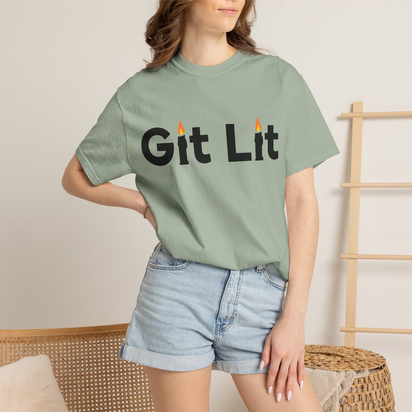 Git Lit T-Shirt — Funny Candle Graphic Tee