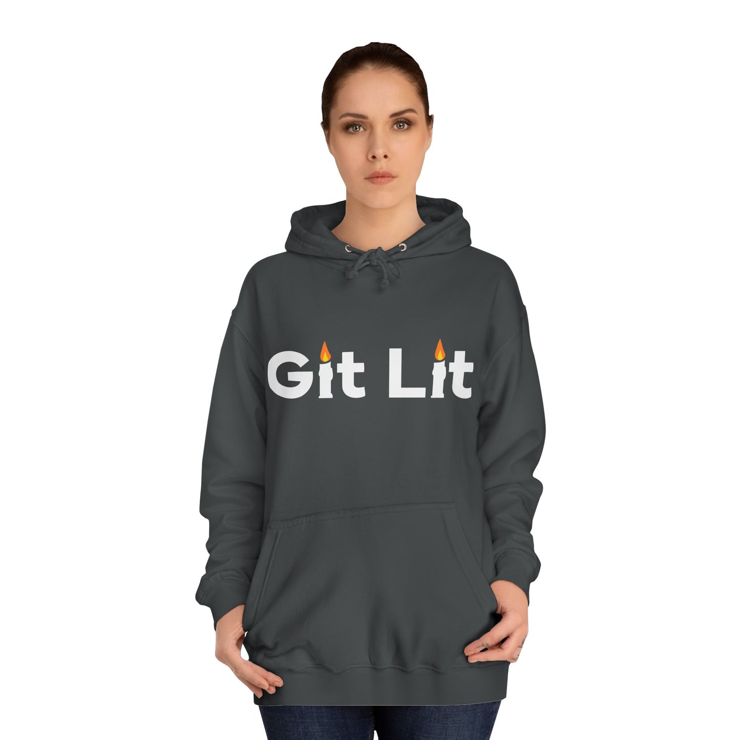 Git Lit Hoodie — Hoodie with Candle Lettering