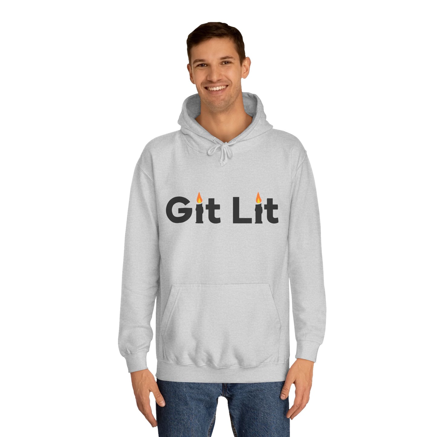 Git Lit Hoodie — Hoodie with Candle Lettering