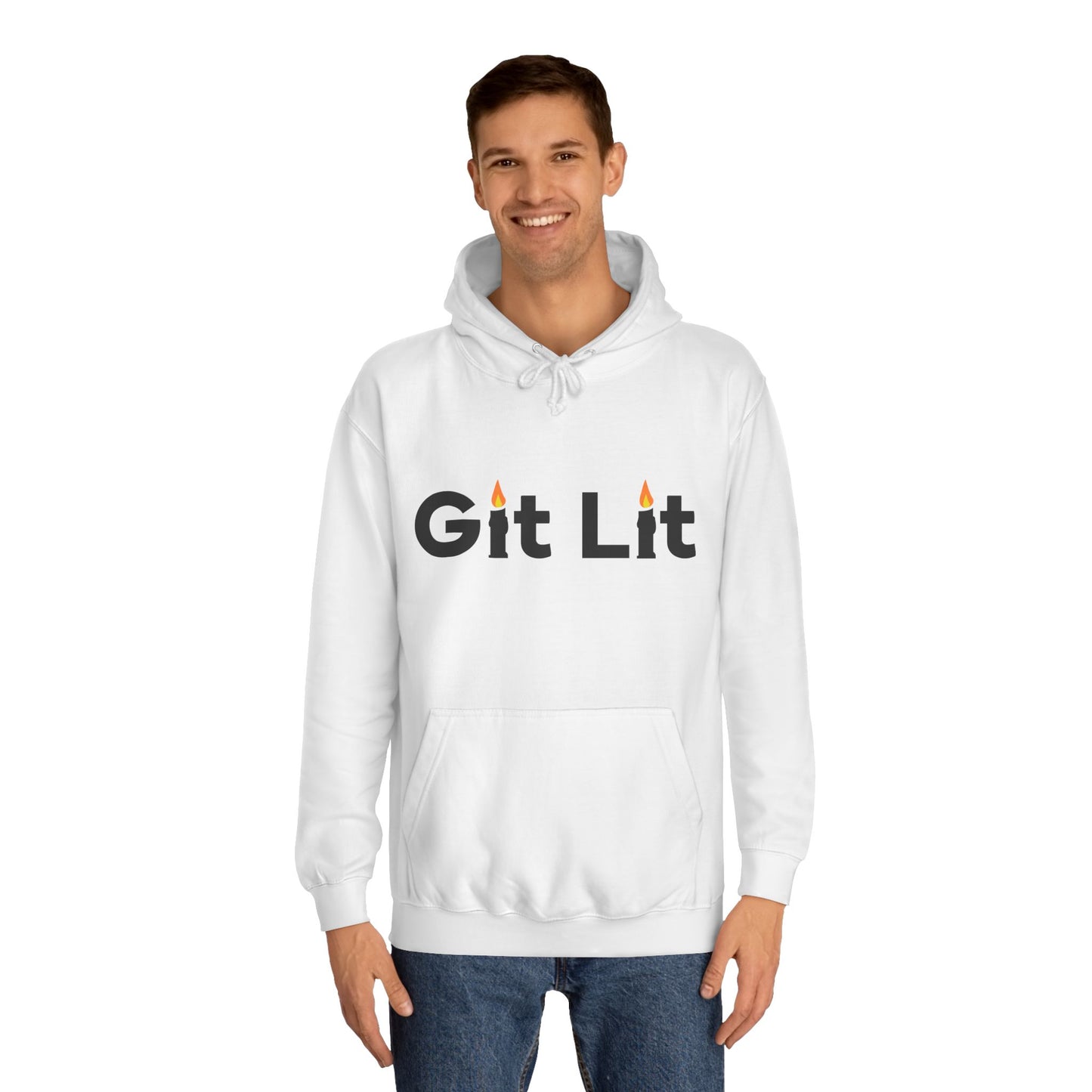 Git Lit Hoodie — Hoodie with Candle Lettering