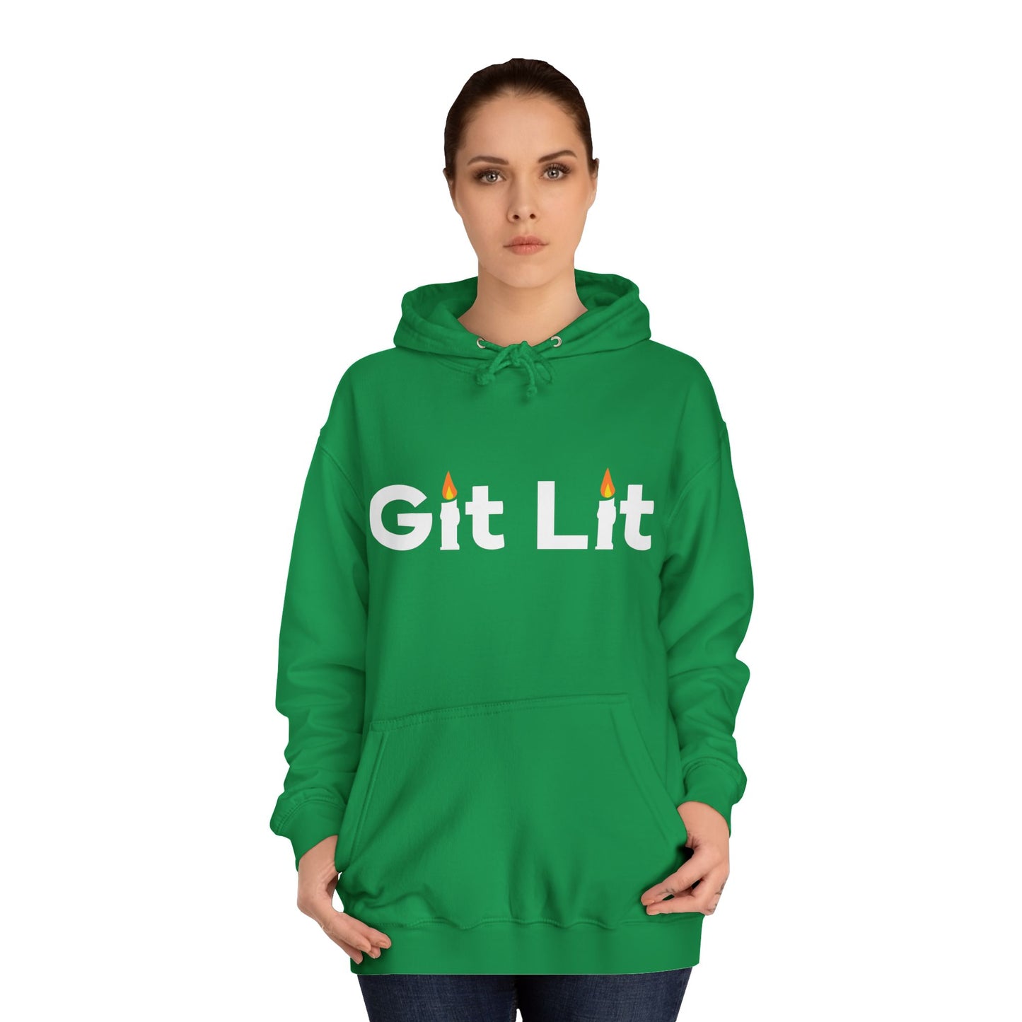 Git Lit Hoodie — Hoodie with Candle Lettering