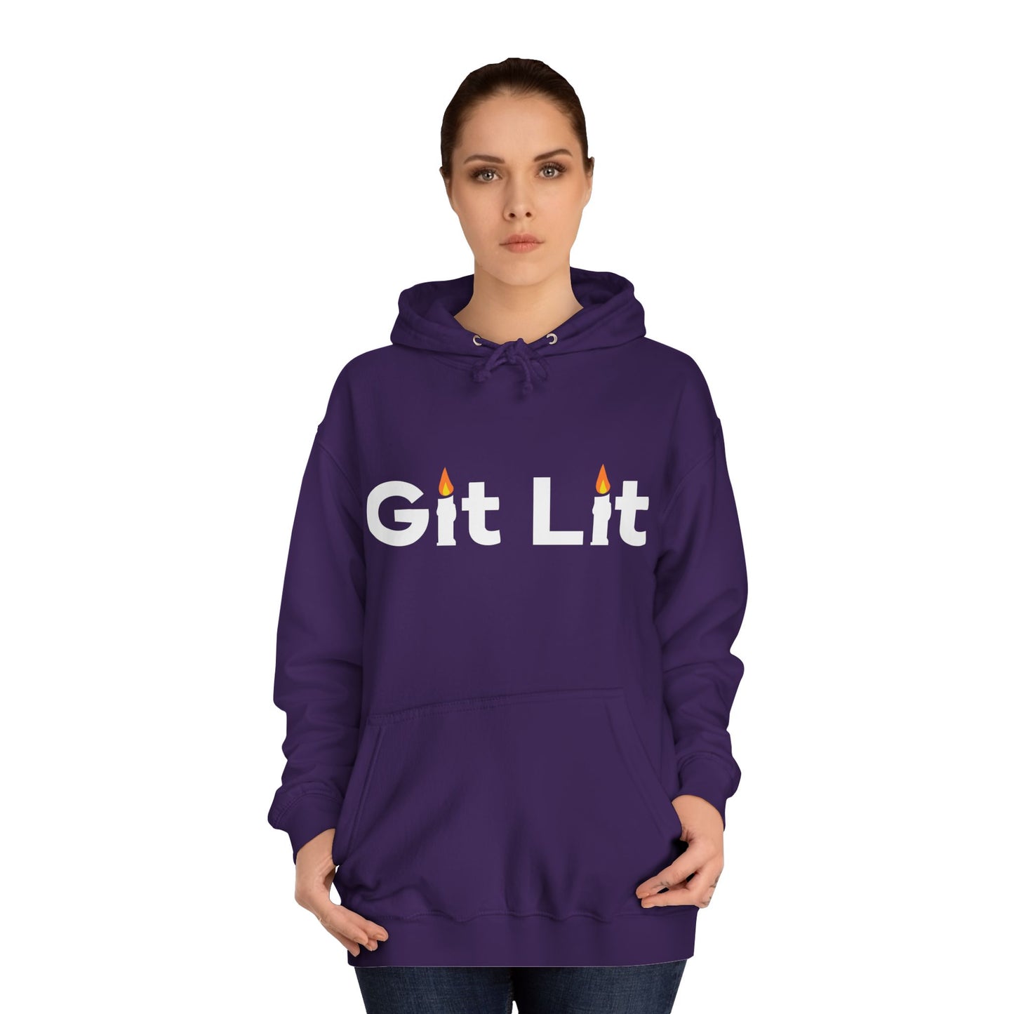 Git Lit Hoodie — Hoodie with Candle Lettering