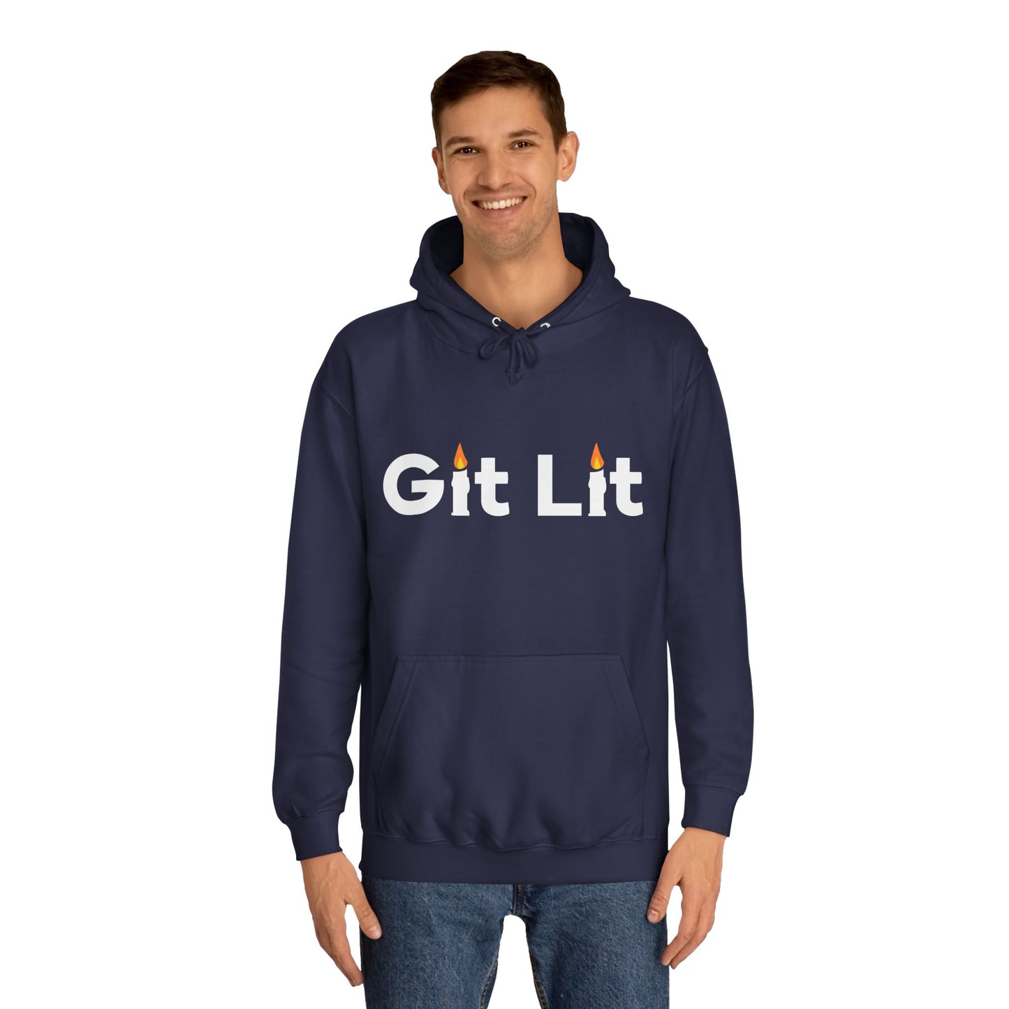 Git Lit Hoodie — Hoodie with Candle Lettering
