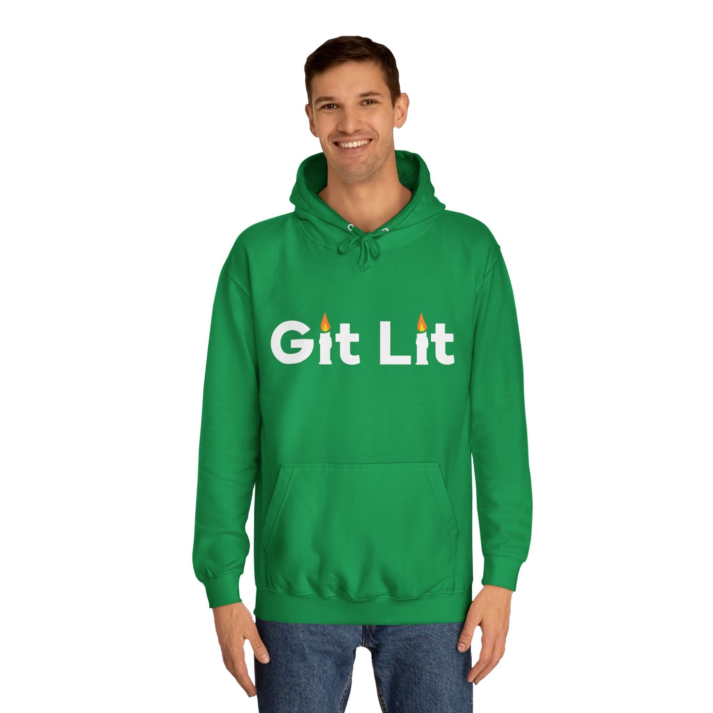 Git Lit Hoodie — Hoodie with Candle Lettering