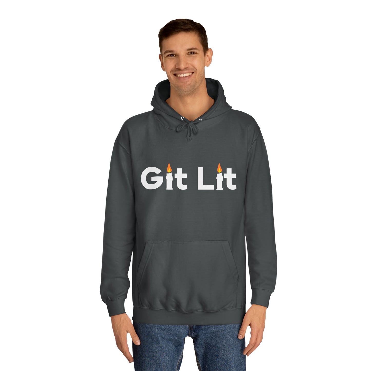 Git Lit Hoodie — Hoodie with Candle Lettering
