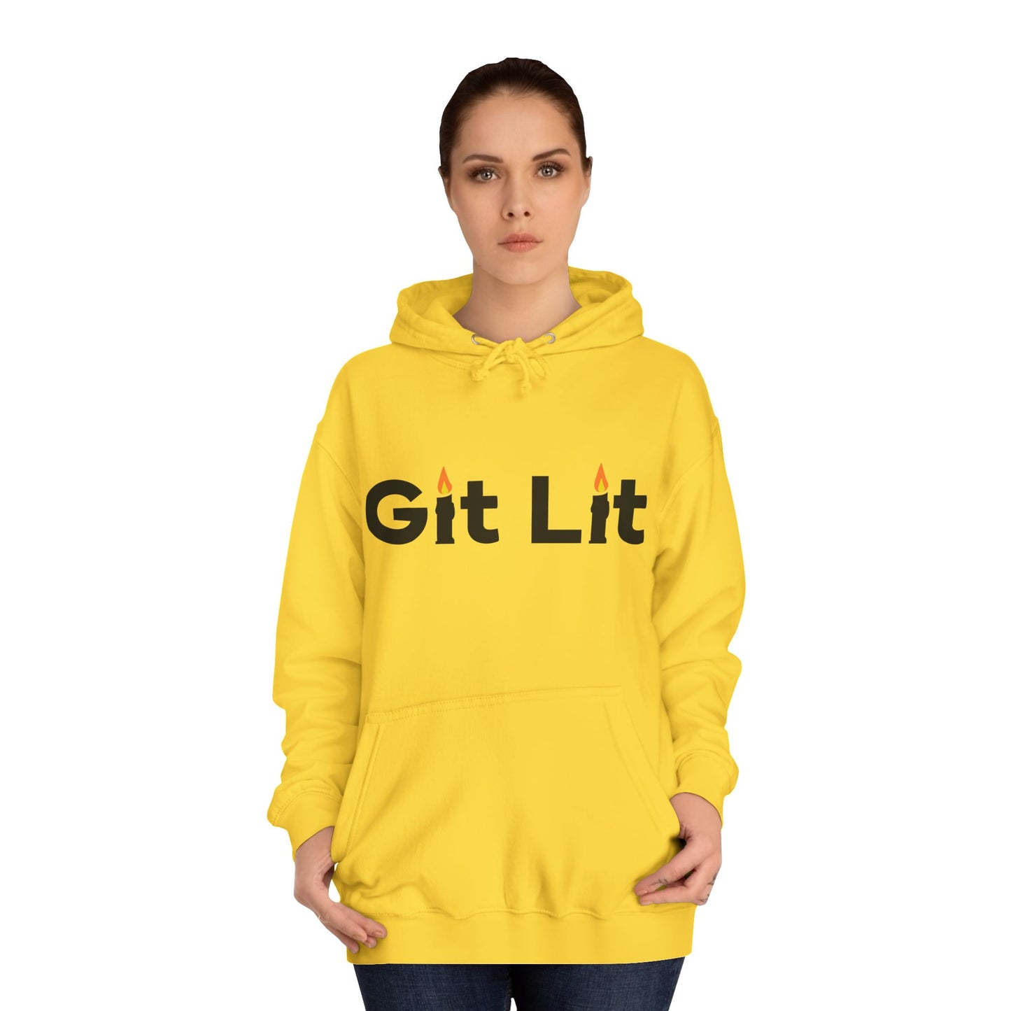 Git Lit Hoodie — Hoodie with Candle Lettering